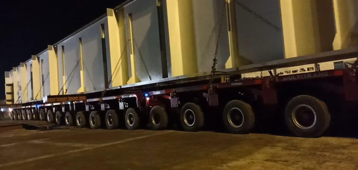 PAL night transport documentation with extended flatbed equipment